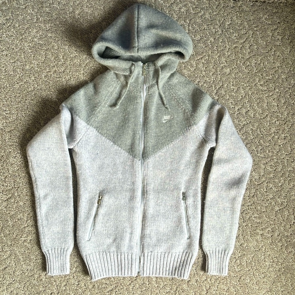 Nike women’s  full zip hoodie wool sweater